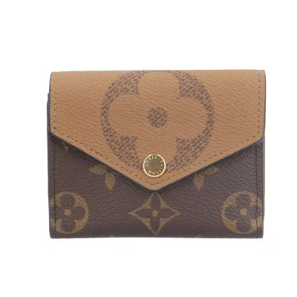 Louis Vuitton Portefeuille Zoe Monogram Giant Reverse Tri fold Wallet Canvas